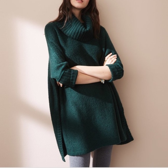 Lou & Grey Sweaters - Lou & Grey emerald green cozy oversized poncho